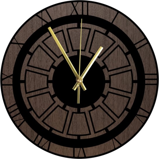 Zegar Ścienny Drewniany Rzymski Styl Dąb Wenge Idealny Prezent 45 cm Inna marka