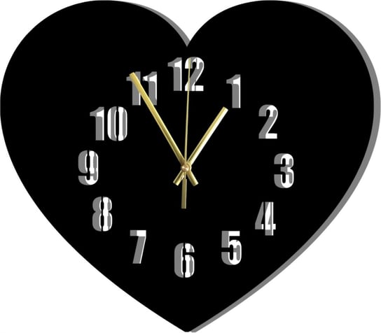 Zegar Ścienny Drewniany Serce Walentynki Prezent 45 cm Inna marka