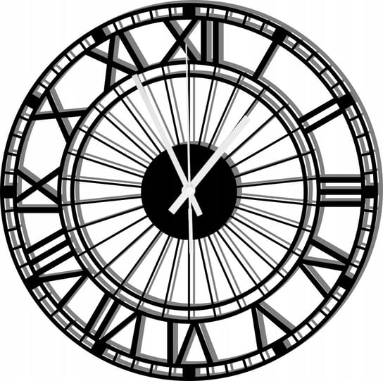 Zegar Ścienny Drewniany Stylowy Rzymski Cichy Loftowy styl 45 cm Inna marka