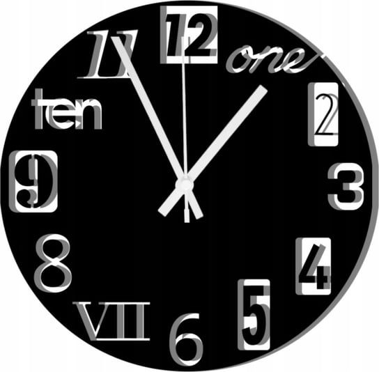 Zegar Ścienny drewniany z Liczbami w Różnych Stylach 45 cm Inna marka