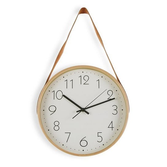 Zegar Ścienny Drewno Sztuczna skóra (4,5 x 53 x 31 cm) bigbuy home