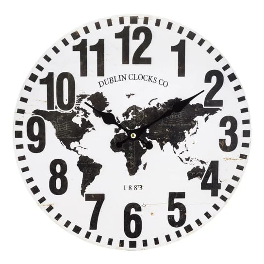 Zegar ścienny  Dublin Clocks - biały ART-POL