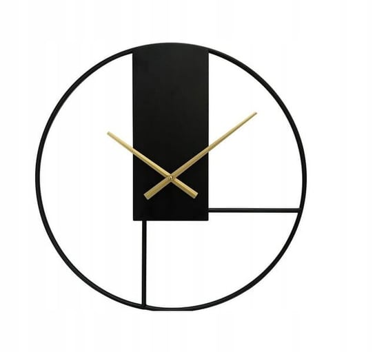 Zegar ścienny duży metalowy 50 cm dekoracyjny czarny nowoczesny Splendid
