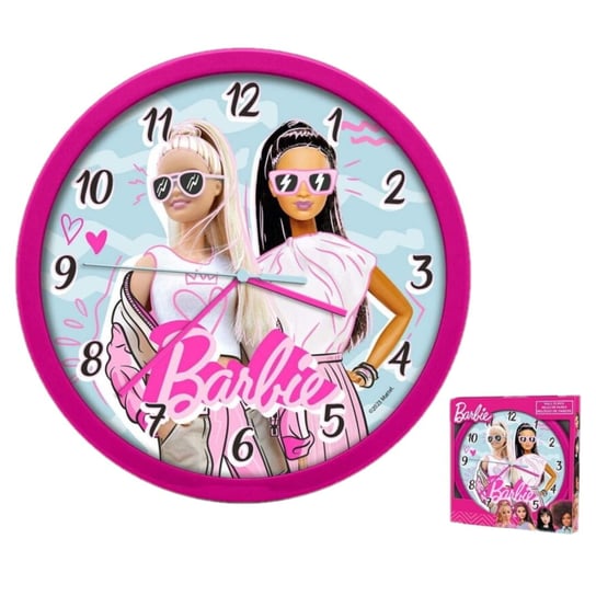 Zegar ścienny dziecięcy Barbie na ścianę Kids Euroswan
