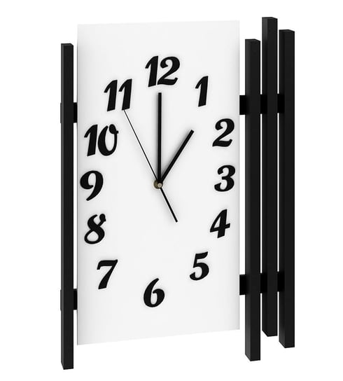 Zegar ścienny ELIOR Tempo, biało-czarny, 38x56 cm Elior