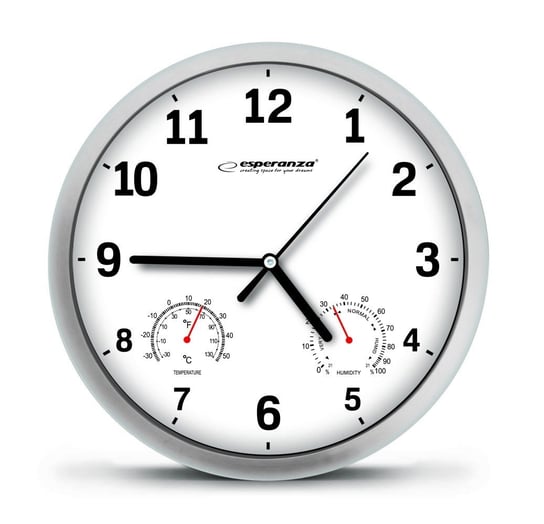 Zegar ścienny ESPERANZA Lyon, biały Esperanza