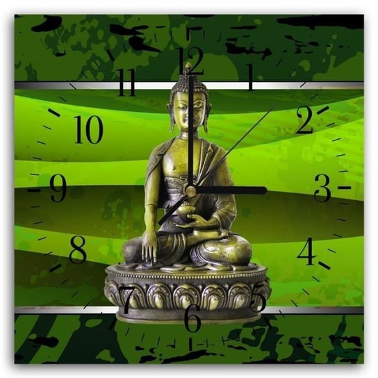 Zegar ścienny FEEBY, Buddha Zielony 60x60 Feeby