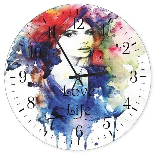 Zegar ścienny FEEBY, Kobieta Kolorowy 60x60 Feeby