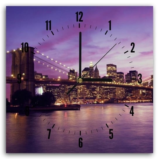 Zegar ścienny FEEBY, Nowy Jork Most Miasto 50x50 Feeby