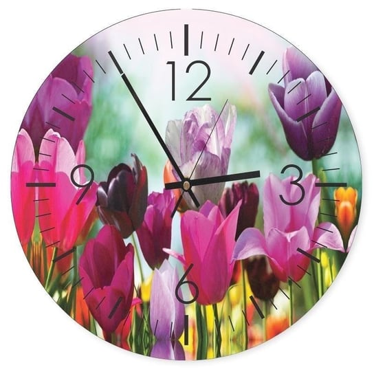 Zegar ścienny FEEBY, Tulipany Kwiaty 40x40 Feeby