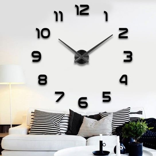 Zegar ścienny GATITO, czarny, 12 cyfr, 80-120 cm ikonka