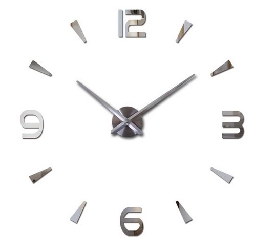 Zegar ścienny GATITO, srebrny, 4 cyfry, 80-120 cm Gatito
