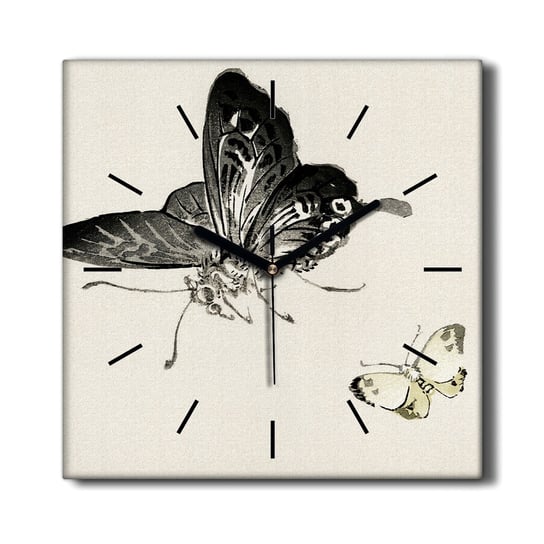 Zegar ścienny grafika na płótnie Owady motyl 30x30, Coloray Coloray