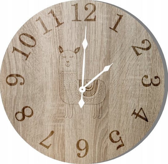 Zegar Ścienny Grawerowany Lama Olivia Dekoracyjny 45 cm Inna marka