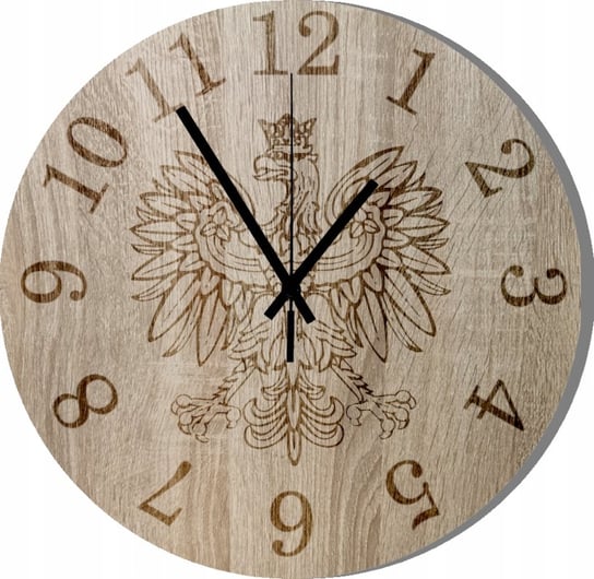 Zegar Ścienny Grawerowany Orzeł Polska Patriotyczny 45 cm Inna marka