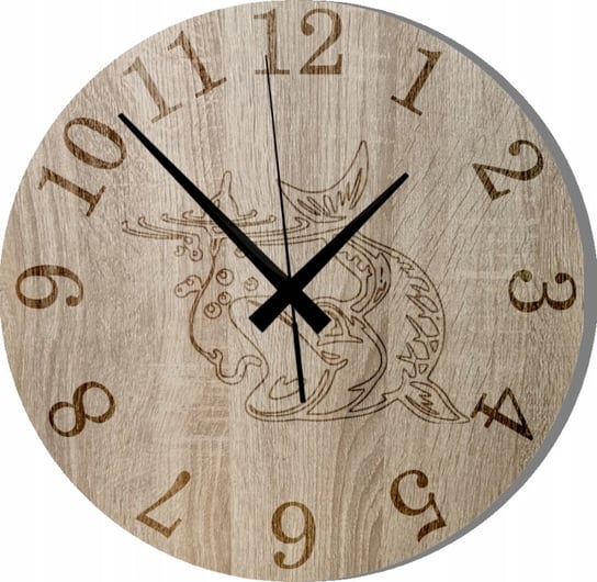 Zegar Ścienny Grawerowany Rybka na Haczyku dla Wędkarza 45 cm Inna marka