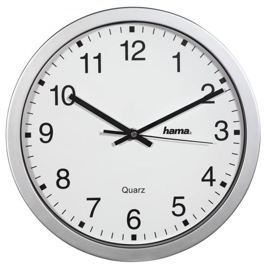 Zegar ścienny HAMA CWA 100, srebrny, 30x4 cm Hama