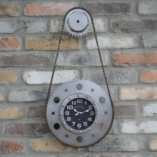 Zegar ścienny industrialny ŁAŃCUCH Rustykalne Uchwyt