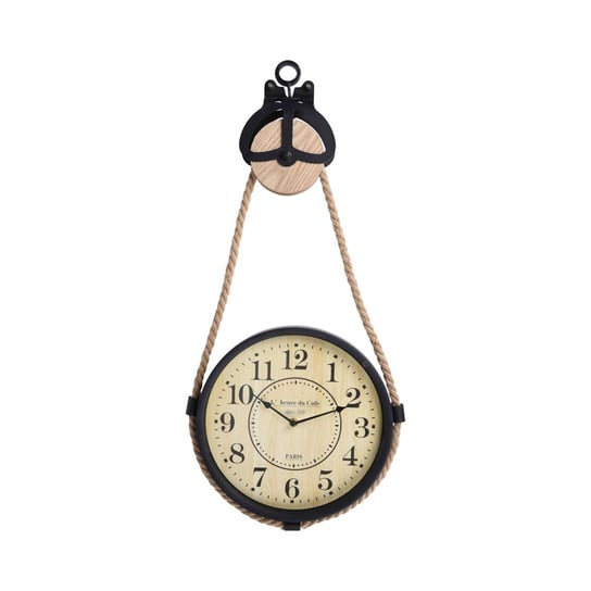 Zegar ścienny industrialny na sznurze H&S Decoration