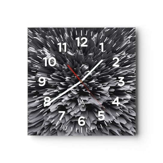 Zegar ścienny - Już ostrzej się nie da - 30x30cm - 3D Nowoczesny Trójwymiarowy - Kwadratowy zegar ścienny - Nowoczeny Stylowy Zegar do salonu do kuchni - Cichy i Modny zegar ARTTOR