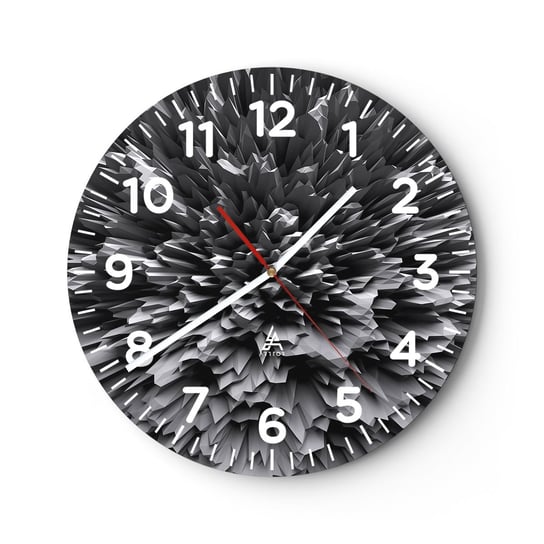 Zegar ścienny - Już ostrzej się nie da - 30x30cm - 3D Nowoczesny Trójwymiarowy - Okrągły zegar ścienny - Nowoczeny Stylowy Zegar do salonu do kuchni - Cichy i Modny zegar ARTTOR