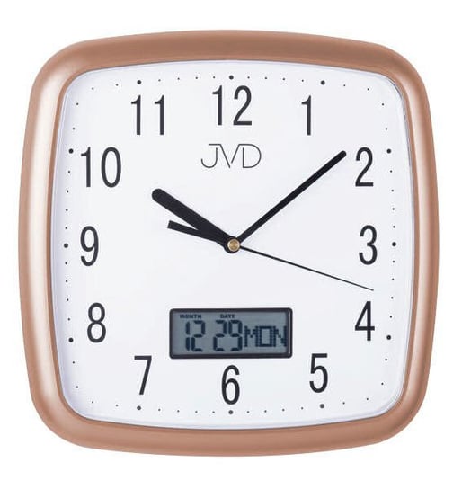 Zegar ścienny JVD DH615.5 26 x 26 cm Data Cichy mechanizm JVD