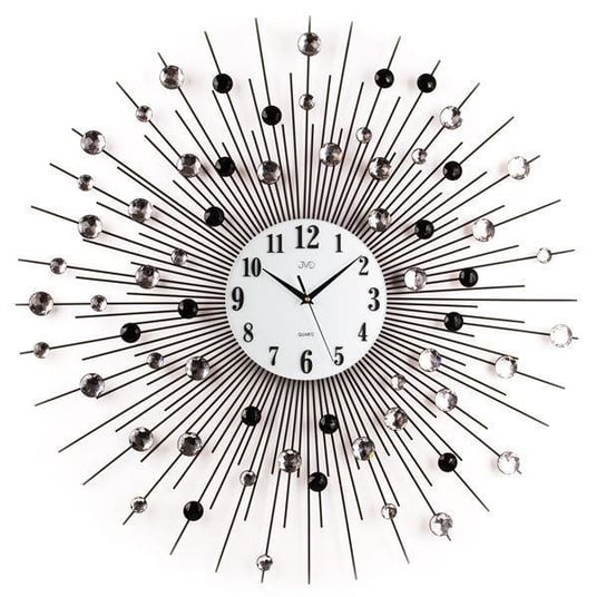 Zegar ścienny JVD HJ21 z kryształkami średnica 75 cm JVD