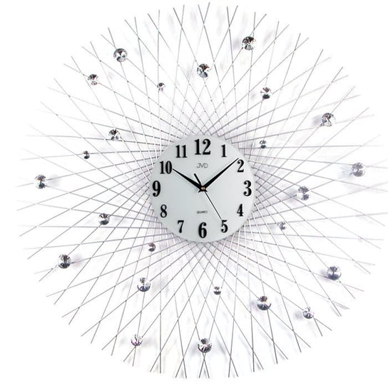Zegar ścienny JVD HJ66 z kryształkami średnica 80 cm JVD