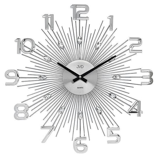 Zegar ścienny JVD HT108.1 z kryształkami, średnica 49 cm JVD