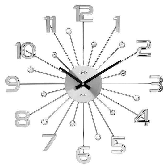 Zegar ścienny JVD HT109.1 z kryształkami, średnica 49 cm JVD