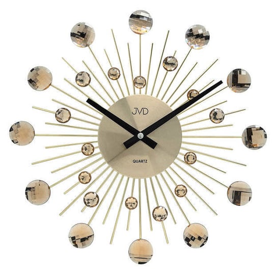 Zegar ścienny JVD HT111.2 z kryształkami, średnica 36 cm JVD