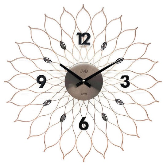 Zegar ścienny JVD HT115.2 z kryształkami, średnica 49 cm JVD