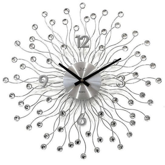 Zegar ścienny JVD HT116.1 z kryształkami, średnica 49 cm JVD
