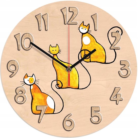 Zegar Ścienny Koty Wzór 3/ Epokoik Inna marka