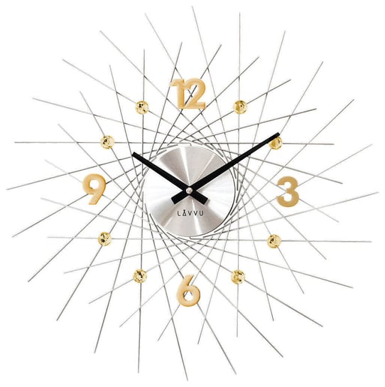 Zegar ścienny LAVVU LCT1054 z kryształkami, średnica 49,5 cm LAVVU