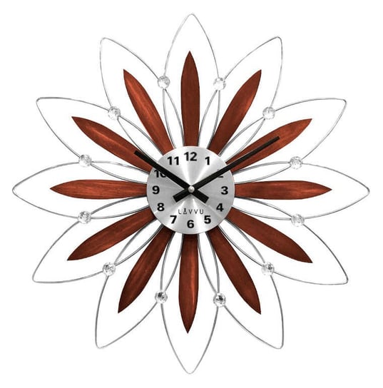 Zegar ścienny LAVVU LCT1114 z kryształkami, średnica 49,5 cm LAVVU