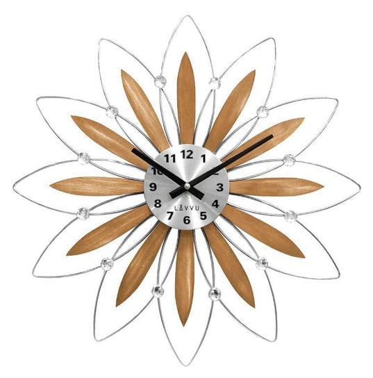 Zegar ścienny LAVVU LCT1115 z kryształkami, średnica 49,5 cm LAVVU