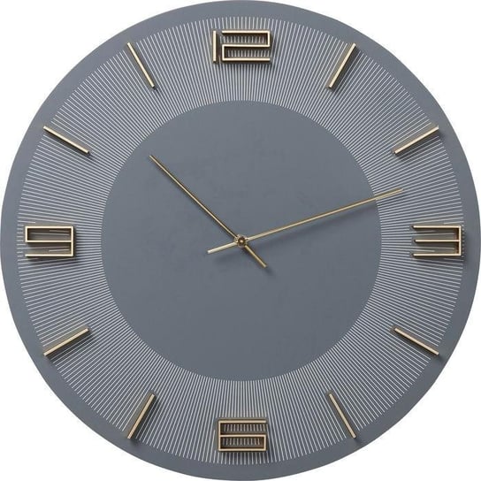 Zegar ścienny Leonardo Ø49 cm szaro-złoty Kare Design