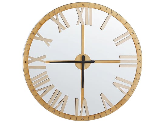 Zegar ścienny lustrzany ø 60 cm złoty COMPORTA Beliani