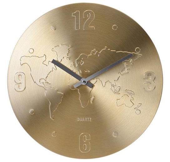 Zegar ścienny, mapa świata, 35 cm 