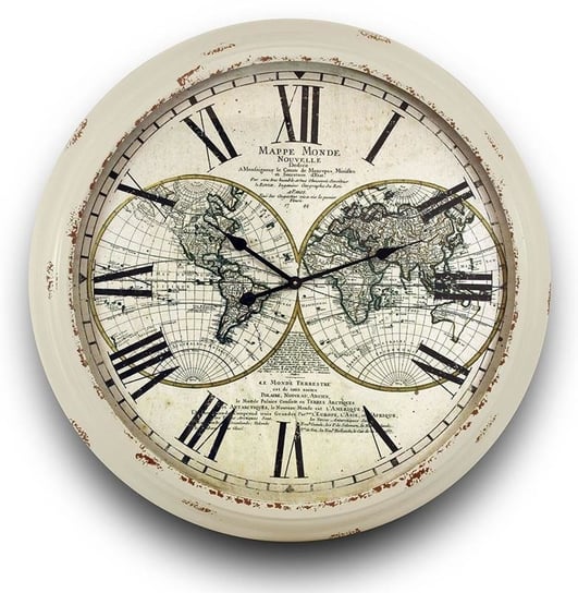 Zegar ścienny Mapa Świata, 93x93x9 cm Art-Pol