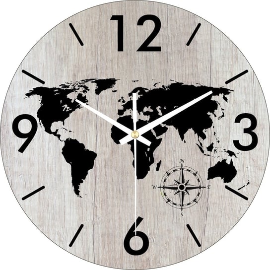 Zegar Ścienny Mapa Świata do Biura Salonu Ozdobny Plexido