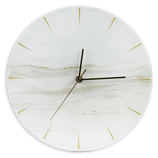Zegar Ścienny, Marble Chic, Szkło, Biały, 30 cm Empik