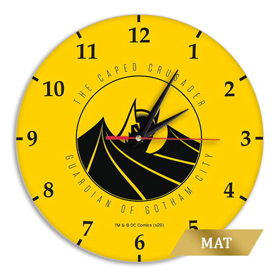 Zegar Ścienny Matowy Batman 001 DC Żółty ERT Group