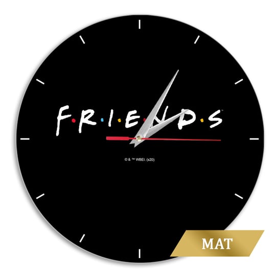 Zegar ścienny matowy Friends 002 Friends Czarny ERT Group
