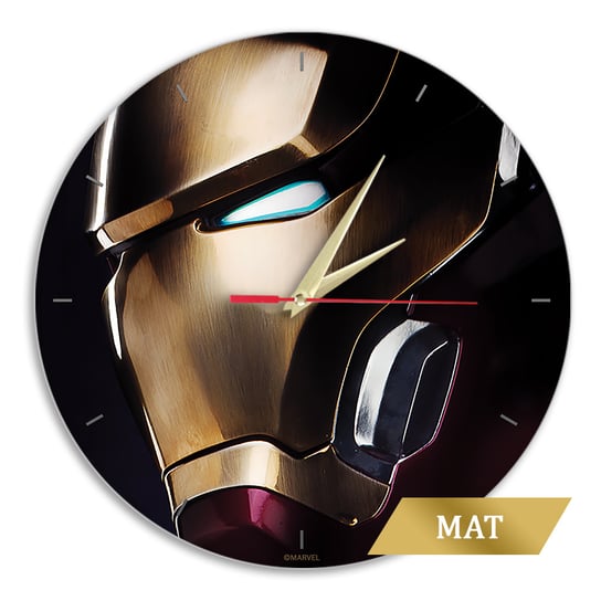 Zegar ścienny matowy Iron Man 001 Marvel Wielobarwny Marvel