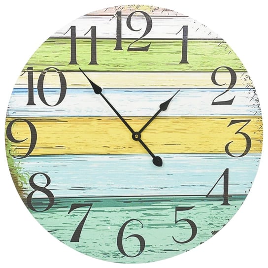 Zegar ścienny MDF, 60 cm, różnokolorowy / AAALOE Inna marka