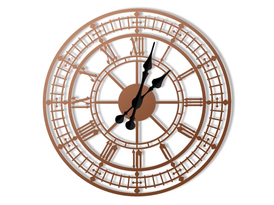 Zegar ścienny metalowy Big Ben 40 cm miedziany Inna marka