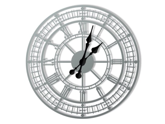 Zegar ścienny metalowy Big Ben 40 cm srebrny Inna marka