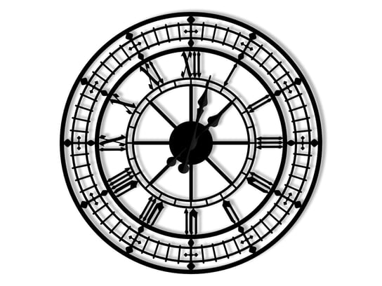 Zegar ścienny metalowy Big Ben 50 cm czarny matowy Inna marka